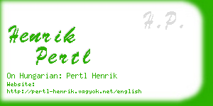 henrik pertl business card